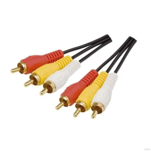 Cabo Av 3 Rca + 3 Rca Macho Audio Video Componente 1,80 Metros Jack